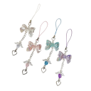 Pendente per cellulare 13 cm Fiocco con cuoricino Decorazione in resina per telefono Laccetto per cellulare Accessorio alla moda carino 1