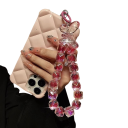 Pendente per telefono con farfalla Braccialetto in acrilico luccicante per cellulare decorazione per telefono chiavi borsa 6