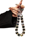 Pendente per telefono con farfalla Braccialetto in acrilico luccicante per cellulare decorazione per telefono chiavi borsa 4