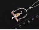 Pendentif en argent pour femme Lapin sur balançoire 4