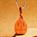 Pendentif en bois avec Bouddha 2