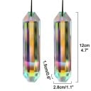 Pendentif en cristal arc-en-ciel 2 pcs Capteur de soleil pour fenêtre ou jardin Pendentif décoratif en cristal Crée un arc-en-ciel Ornement en verre 2