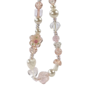 Pendentif en perles pour téléphone avec nœud et fleur Chaîne décorative pour téléphone Cordon pour mobile porte-clés décoration pour sac appareil photo 2