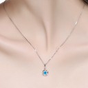 Pendentif Femme Pierre Bleue 4