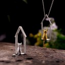 Pendentif pour femme avec chat D643 1