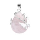 Pendentif pour femme avec pierre et papillon 4