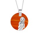 Pendentif rond pour femme D790 1