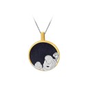 Pendentif rond pour femme D832 1