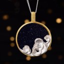 Pendentif rond pour femme D832 2