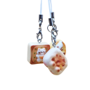Pendentifs mignons pour téléphone motif chats et pâtisseries Pendentifs mignons japonais pour clés Décoration pour mobile, sac ou sac à dos 2