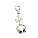 Pendentiv Căști cu Fundiță și Inimă Pendentiv pentru Chei Lanț pentru Telefon Decorațiune pentru Rucsac Geantă Accesoriu Muzical Drăguț 5