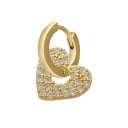 Pendiente circular para mujer con colgante en forma de corazón o estrella Colgante engastado con circones Metal de bisutería Bisutería de moda 18