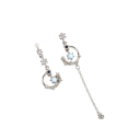 Pendientes colgantes de circonio con motivos de luna y estrellas, pendientes largos de lujo para mujeres, símbolo de inspiración y transformación personal 1