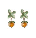 Pendientes colgantes de color naranja para mujer 1