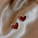 Pendientes colgantes de corazón para mujer G134 1
