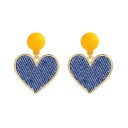 Pendientes colgantes de corazón para mujer G1353 6