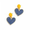 Pendientes colgantes de corazón para mujer G1353 2
