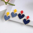Pendientes colgantes de corazón para mujer G1353 3
