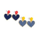 Pendientes colgantes de corazón para mujer G1353 5