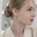 Pendientes colgantes de corazón para mujer G1354 4