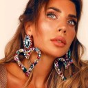 Pendientes colgantes de corazón para mujer G524 1