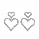Pendientes colgantes de corazón para mujer 4