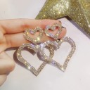 Pendientes colgantes de corazón para mujer 1