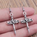 Pendientes colgantes de cruz para mujer G467 12