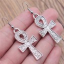 Pendientes colgantes de cruz para mujer G467 15