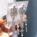Pendientes colgantes de cruz para mujer 2