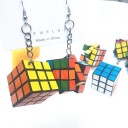 Pendientes colgantes de cubo para mujer G139 3