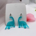 Pendientes colgantes de dinosaurio para mujer 4