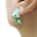 Pendientes colgantes de dinosaurio para mujer 4