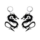 Pendientes colgantes de dragón para mujer 4
