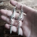 Pendientes colgantes de espada para mujer G596 14