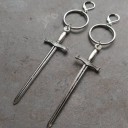 Pendientes colgantes de espada para mujer G596 15
