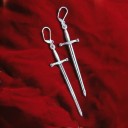 Pendientes colgantes de espada para mujer G596 16