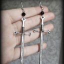 Pendientes colgantes de espada para mujer G596 9