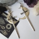 Pendientes colgantes de espada para mujer G596 10