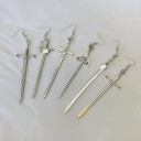 Pendientes colgantes de espada para mujer G596 1