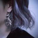 Pendientes colgantes de esqueleto para mujer 2