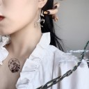 Pendientes colgantes de esqueleto para mujer 5