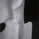 Pendientes colgantes de esqueleto para mujer 10