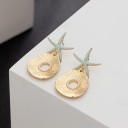 Pendientes colgantes de estrella de mar para mujer 2