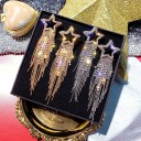 Pendientes colgantes de estrella para mujer con circonitas 1