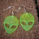 Pendientes colgantes de extraterrestre para mujer 4