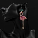 Pendientes colgantes de flamenco para mujer 4