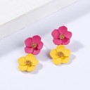 Pendientes colgantes de flores para mujer 3