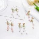Pendientes colgantes de flores para mujer C1106 3