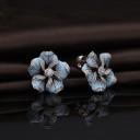 Pendientes colgantes de flores para mujer G1105 5